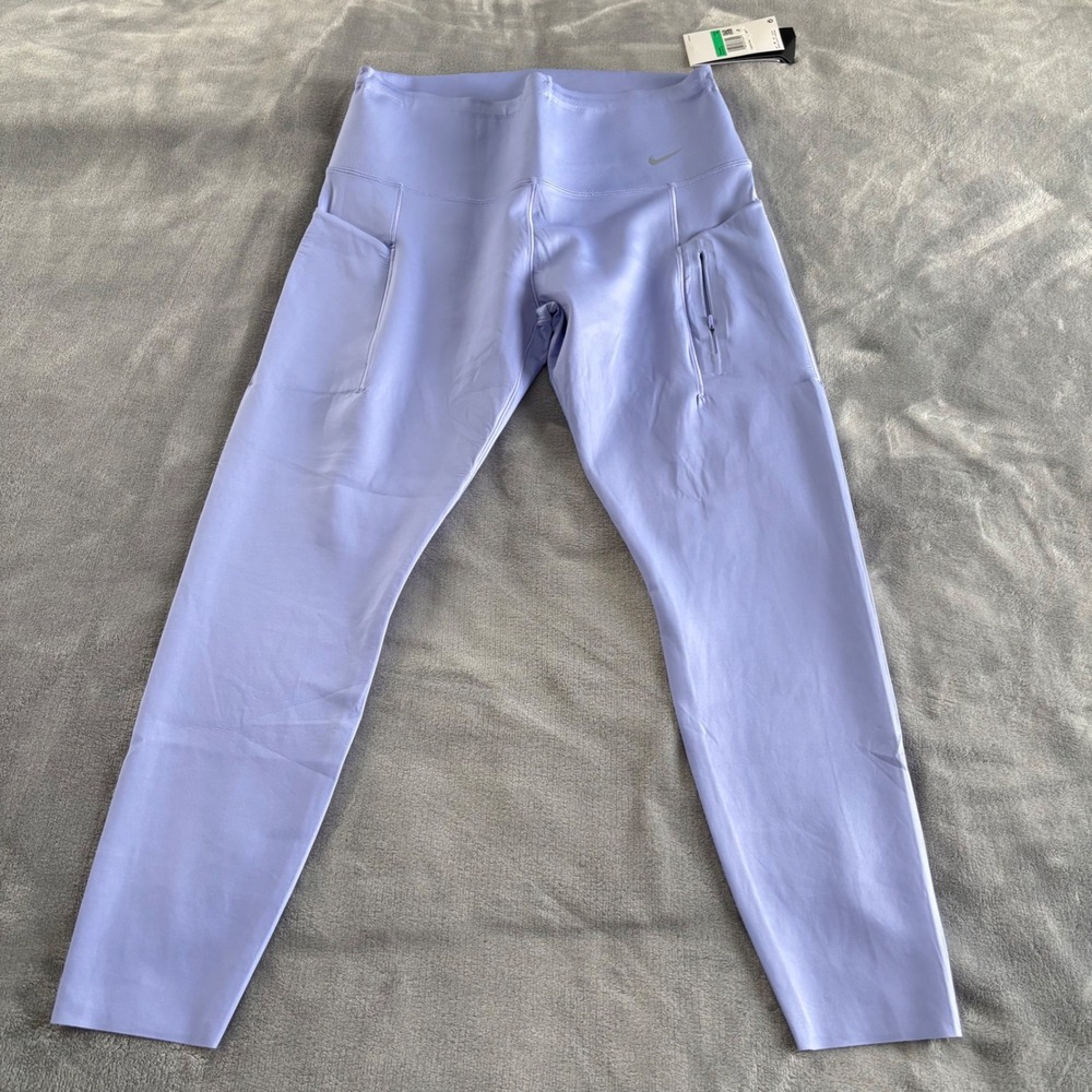 Nike Wonen's Lavender‎ Purple Epic Luxe Running Leggings Tights Pockets XL